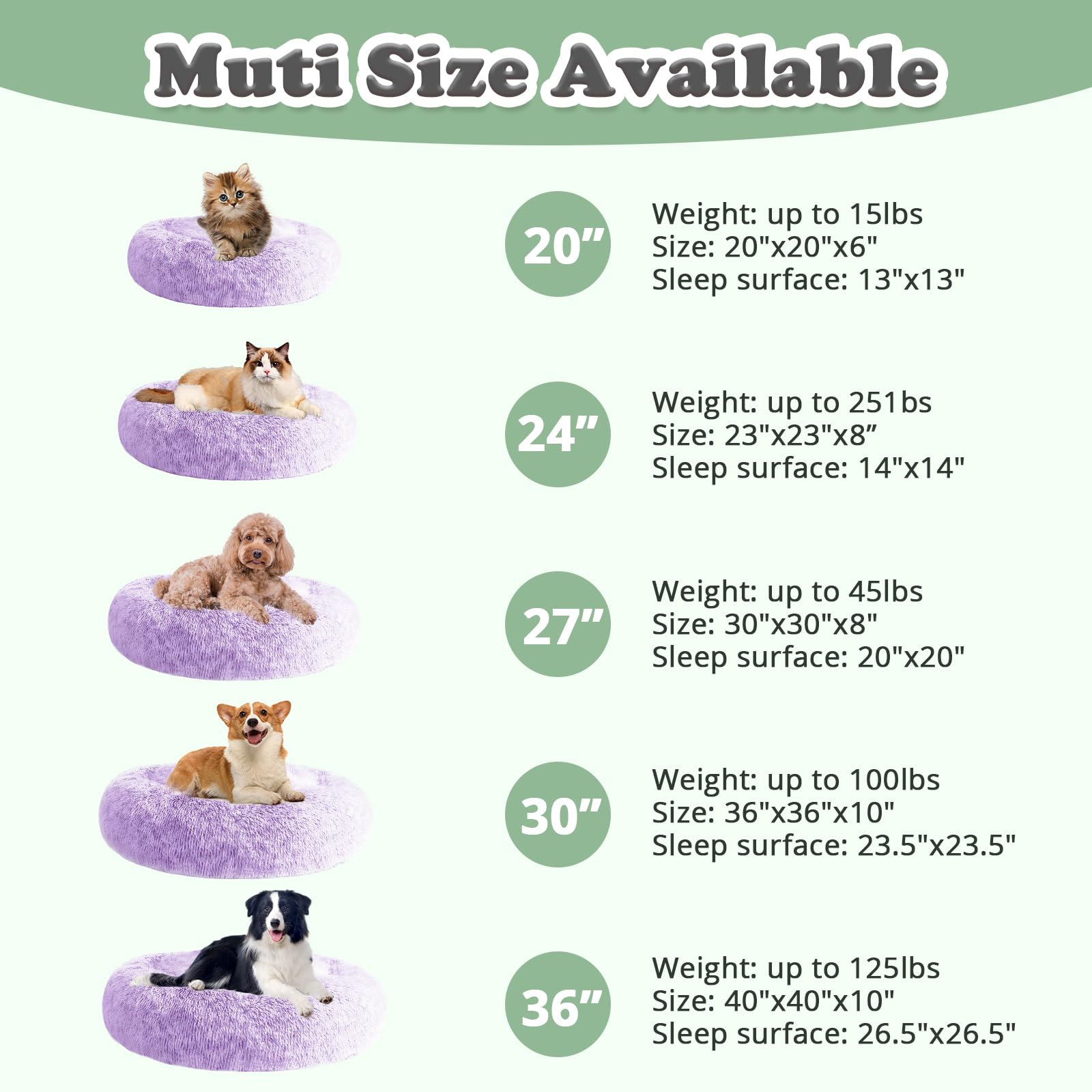 JOLLYVOGUE Donut Bed machine-washable cover—easy care for busy pet owners.