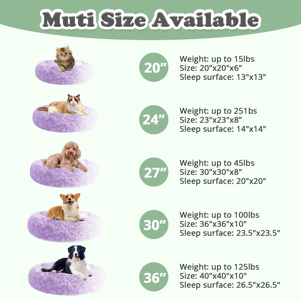 JOLLYVOGUE Donut Bed machine-washable cover—easy care for busy pet owners.