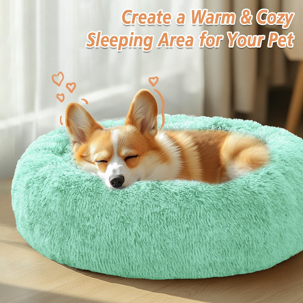 JOLLYVOGUE donut bed raised rim closeup highlights head-and-neck support for restful lounging.