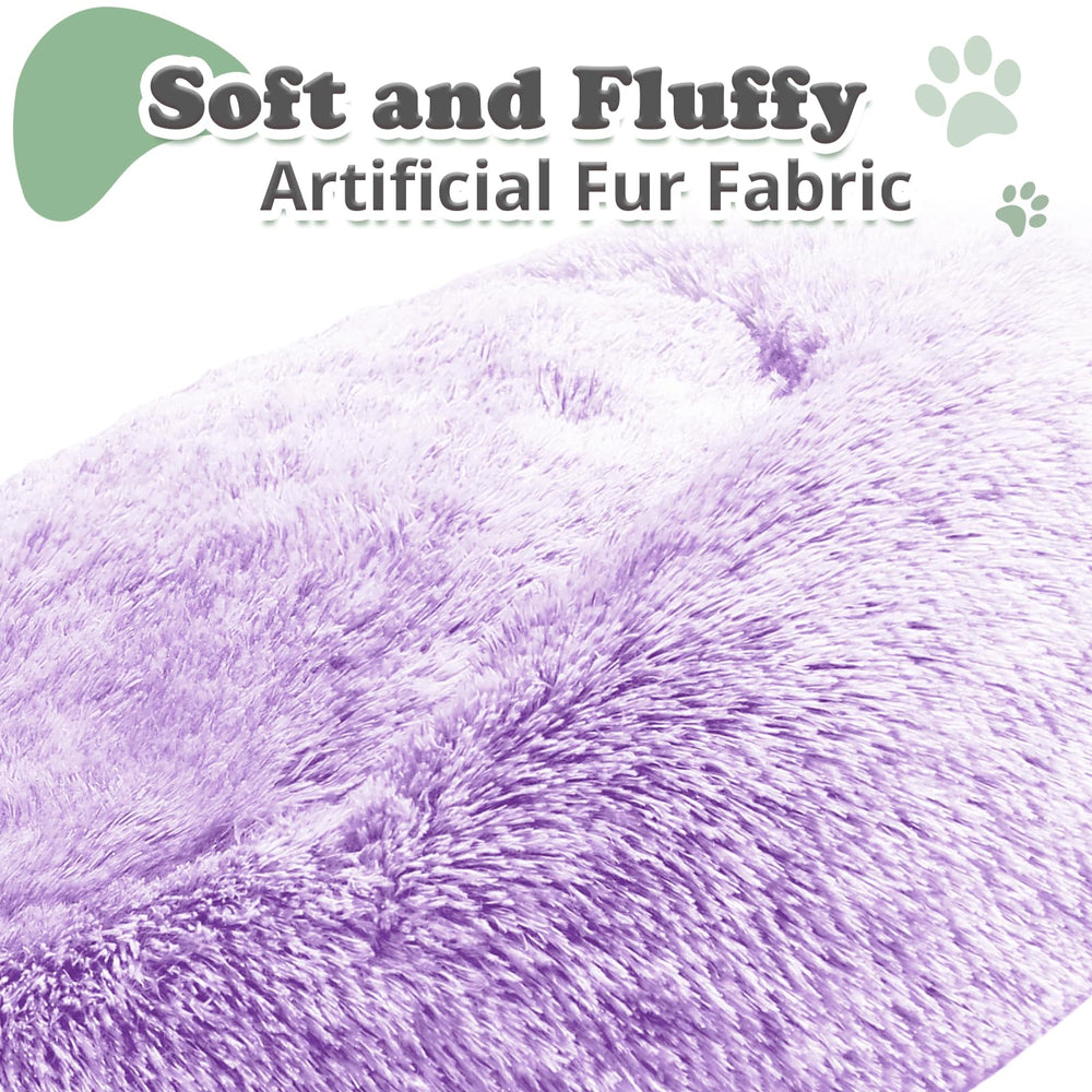 JOLLYVOGUE Donut Bed side view—curled-up comfort with secure edge support.