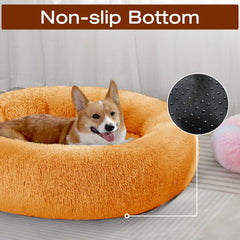 JOLLYVOGUE donut dog bed interior cushion providing secure, snug feel.