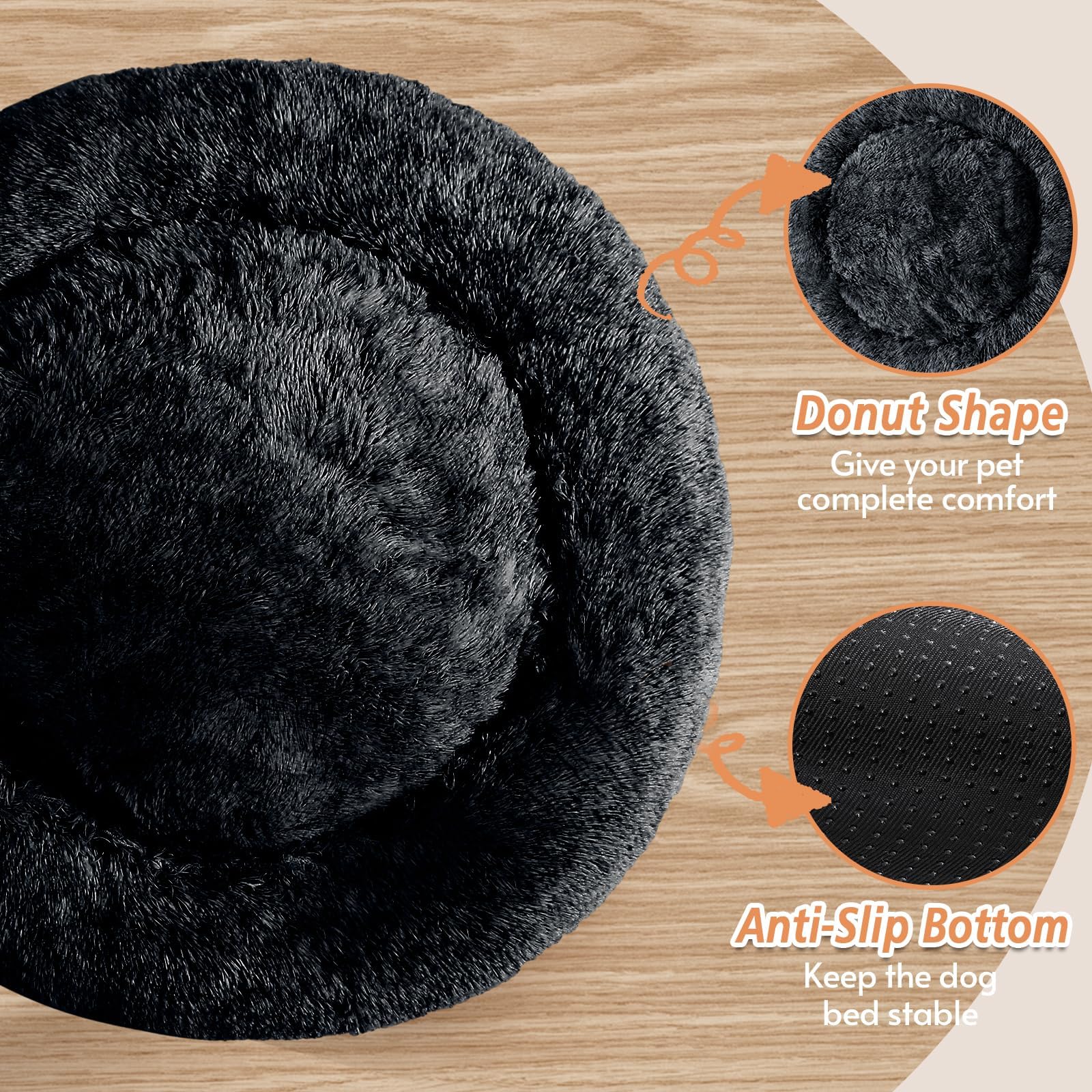 JOLLYVOGUE pet bed non-slip base keeps playtime safe