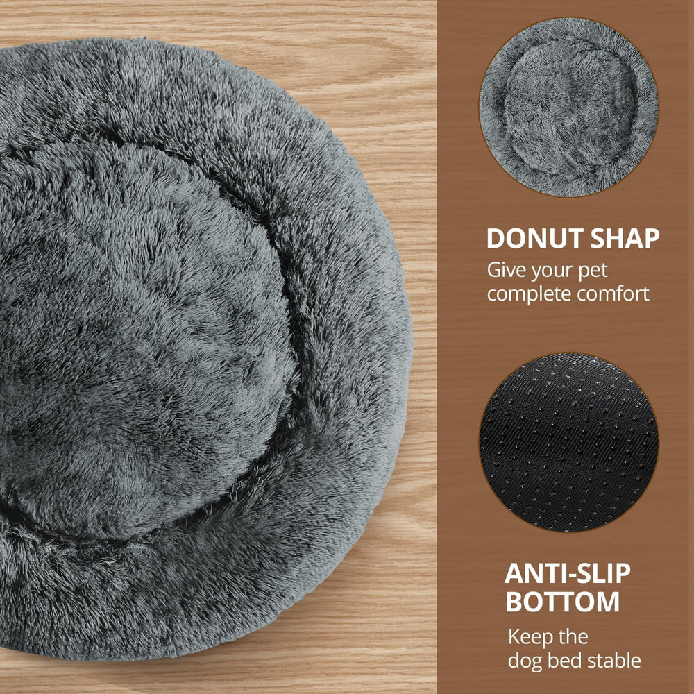 JOLLYVOGUE bed's raised rim supports head and neck for restful support.