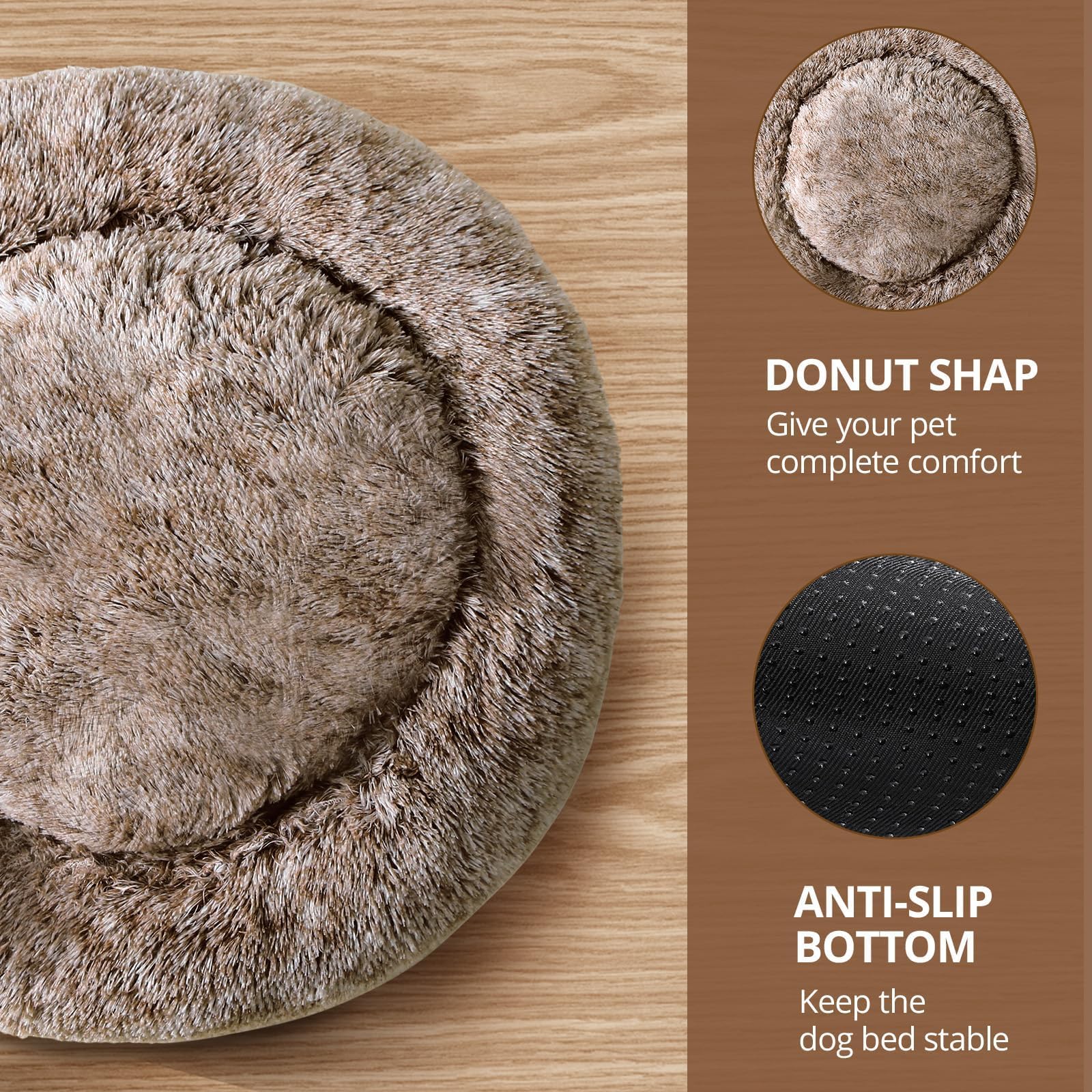 JOLLYVOGUE Soft faux fur surface invites warm naps for pets daily.