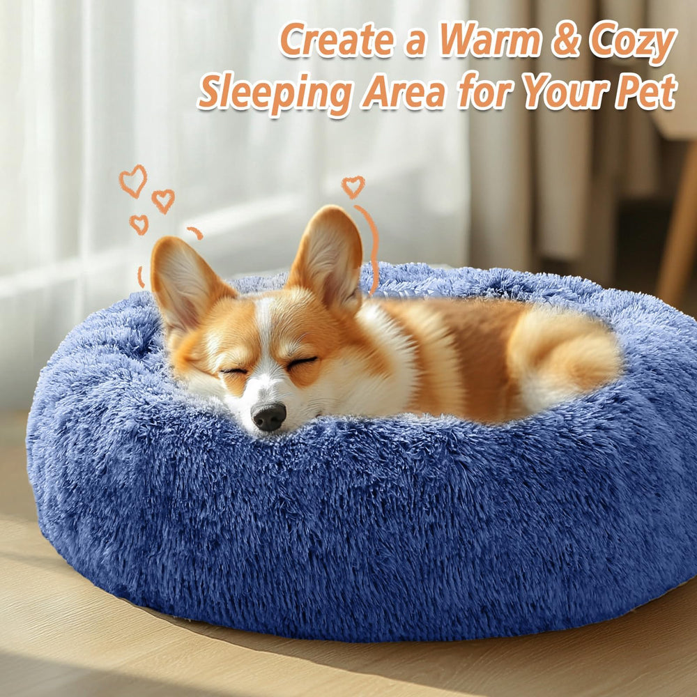 JOLLYVOGUE washable donut bed — easy machine-wash cleanup for daily use.
