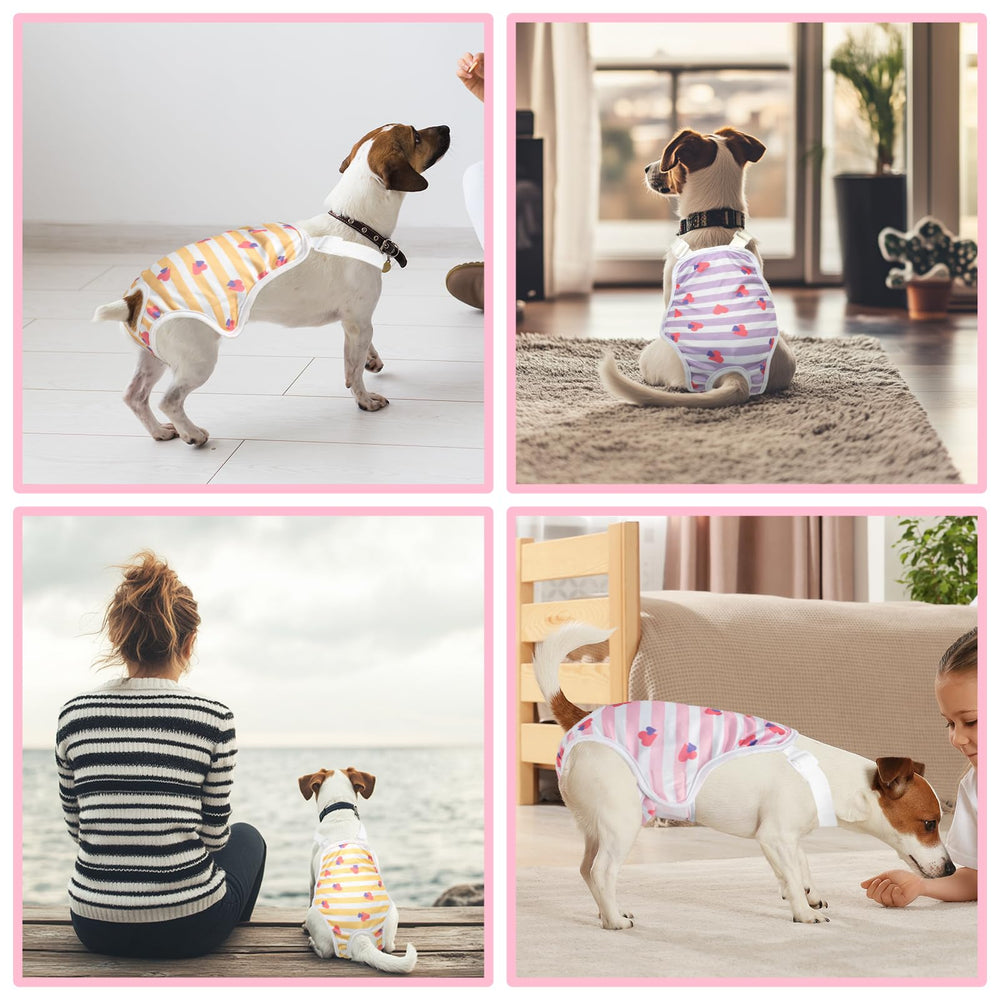 Jollywoods dog diaper onesie multi-purpose design for heat, leaks, and daily protection.