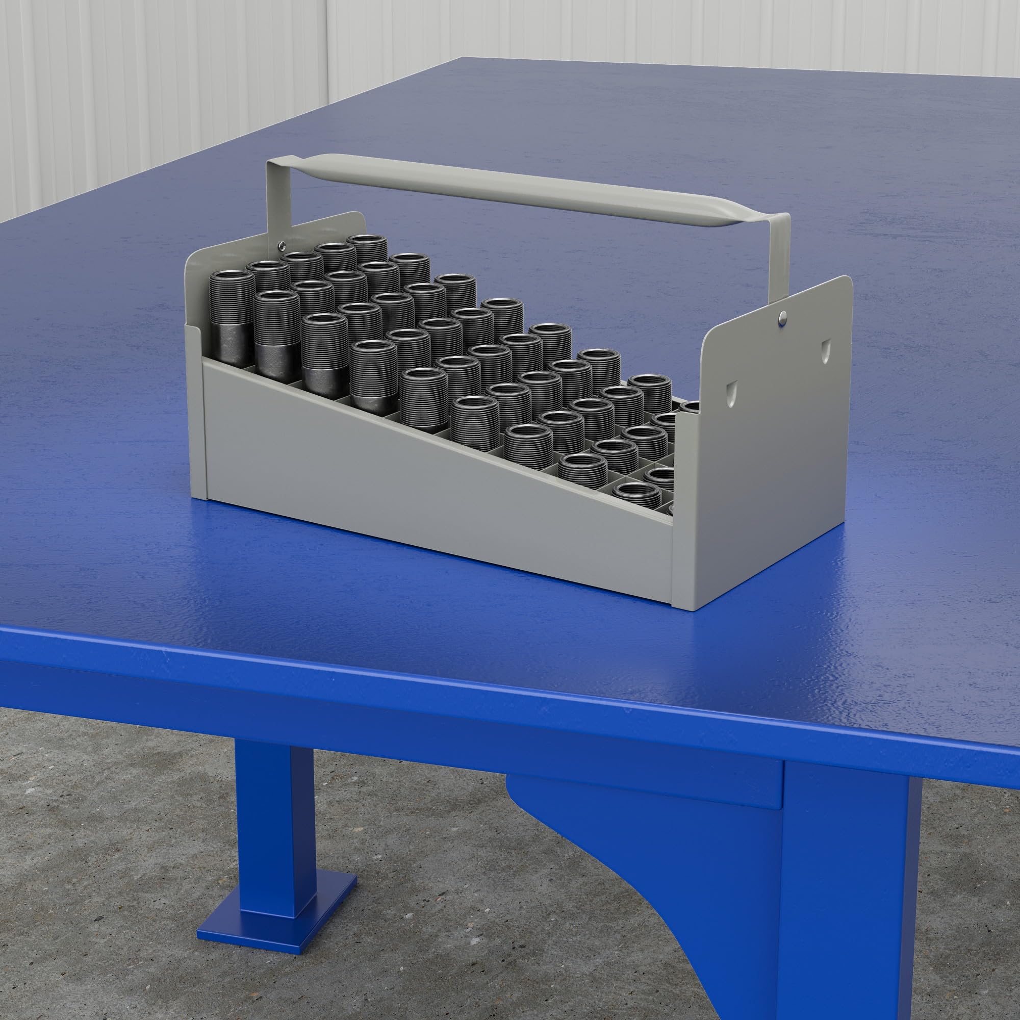 Jones Stephens N70016 tote tray close-up on welded seams highlighting durability.