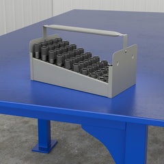 Jones Stephens N70016 tote tray close-up on welded seams highlighting durability.