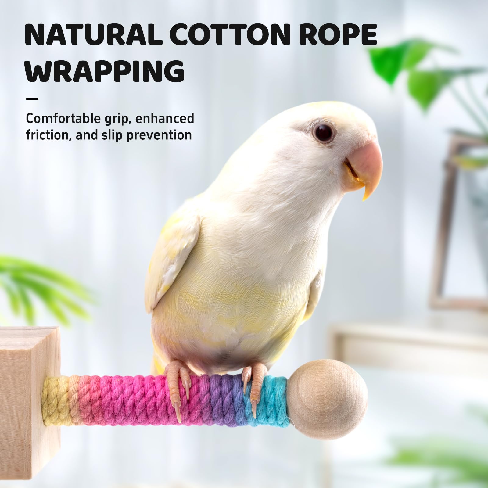 JONS NTY silent-rotation bearing ensures quiet playtime for birds and owners