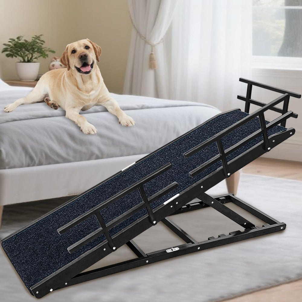 Jopavo dog ramp for bed, 65 inch length enabling gentle elevation to beds