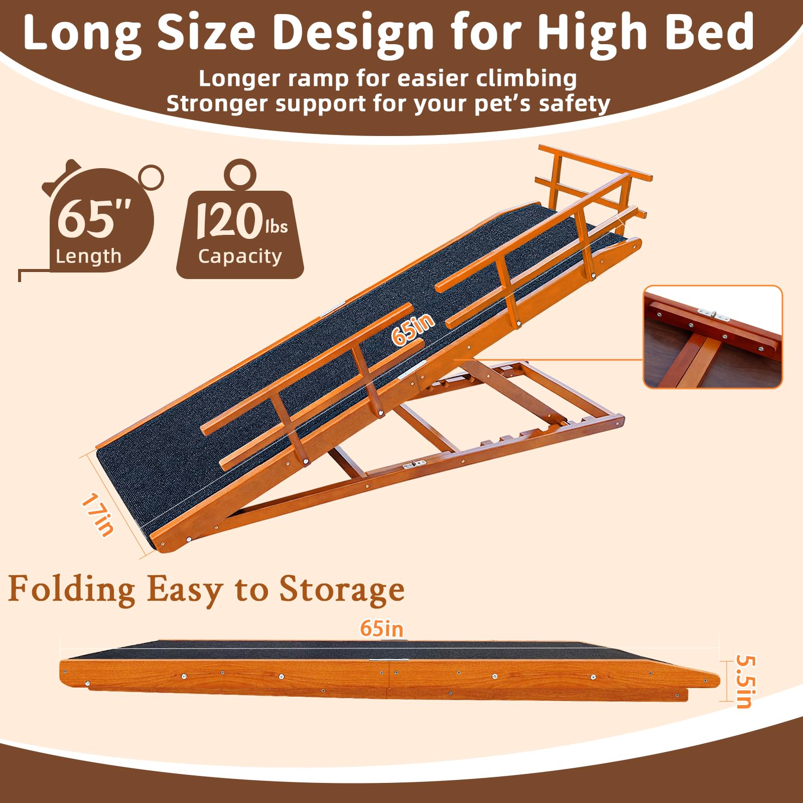 Jopavo dog ramp height options highlights five adjustable slopes for comfortable climbs