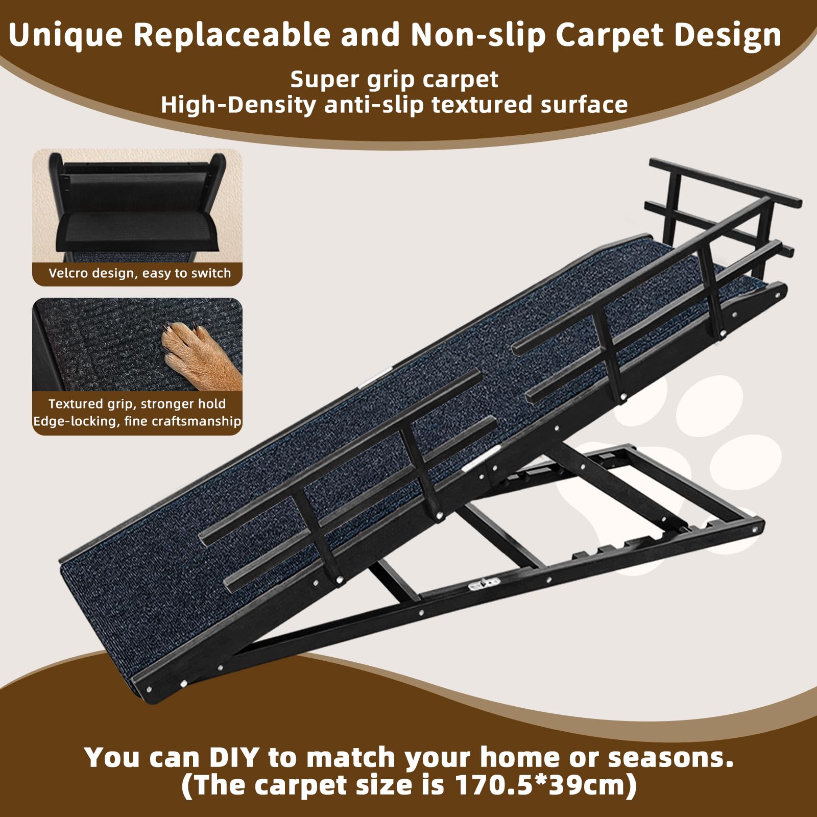 Landing platform at the top supports confident first steps for dogs