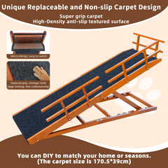 Jopavo dog ramp safety rails and landing platform provide secure ascent for dogs