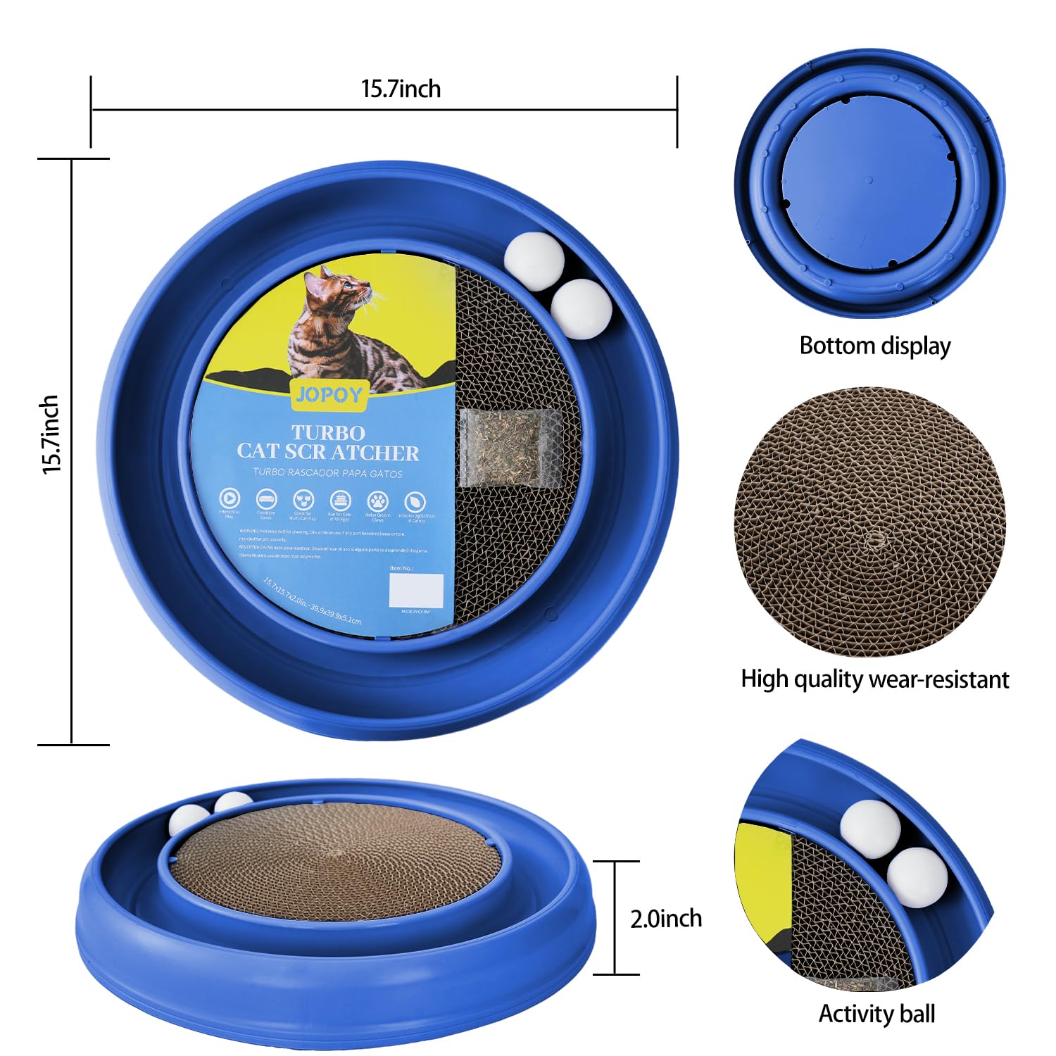 JOPOY scratcher provides a durable alternative, protecting furniture from claws.