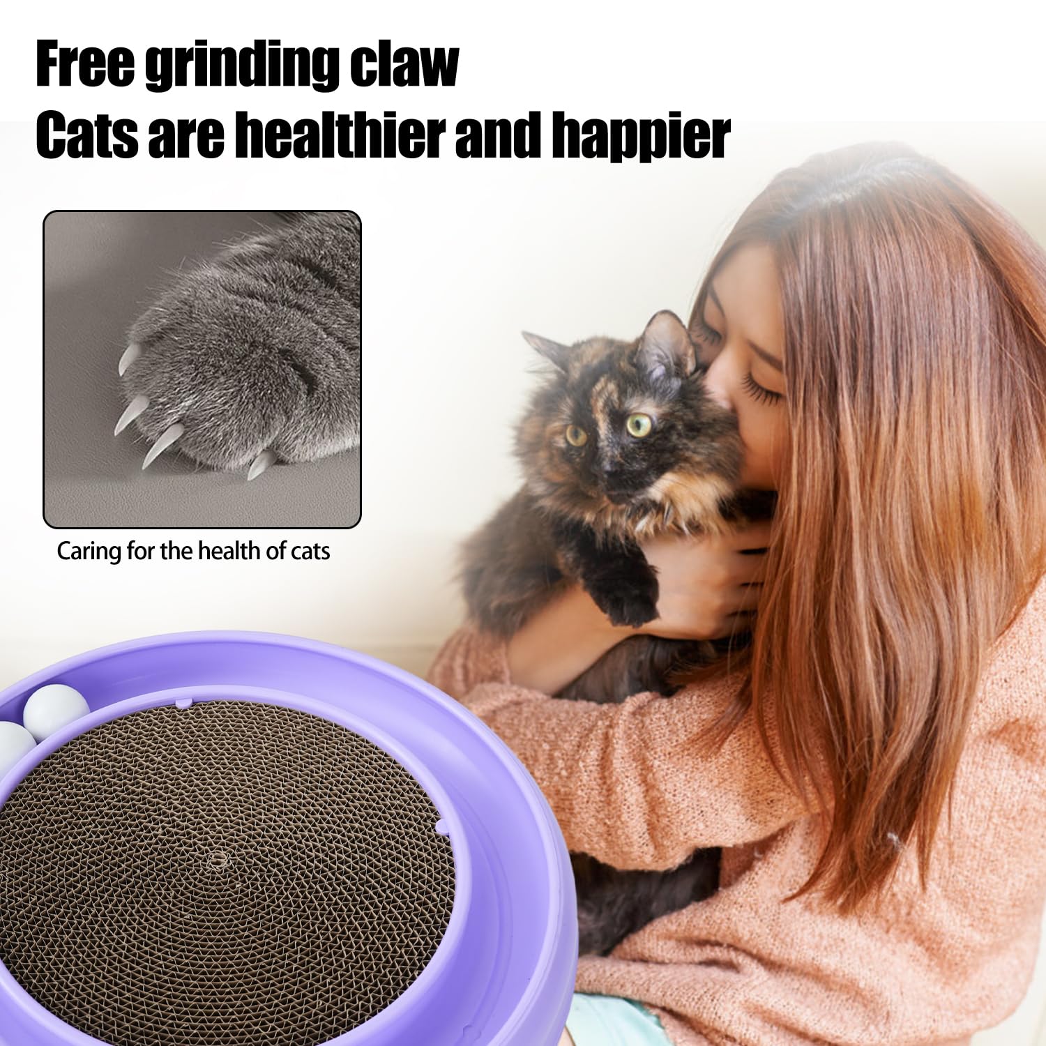JOPOY reversible scratching pad doubles surface life for longer use.
