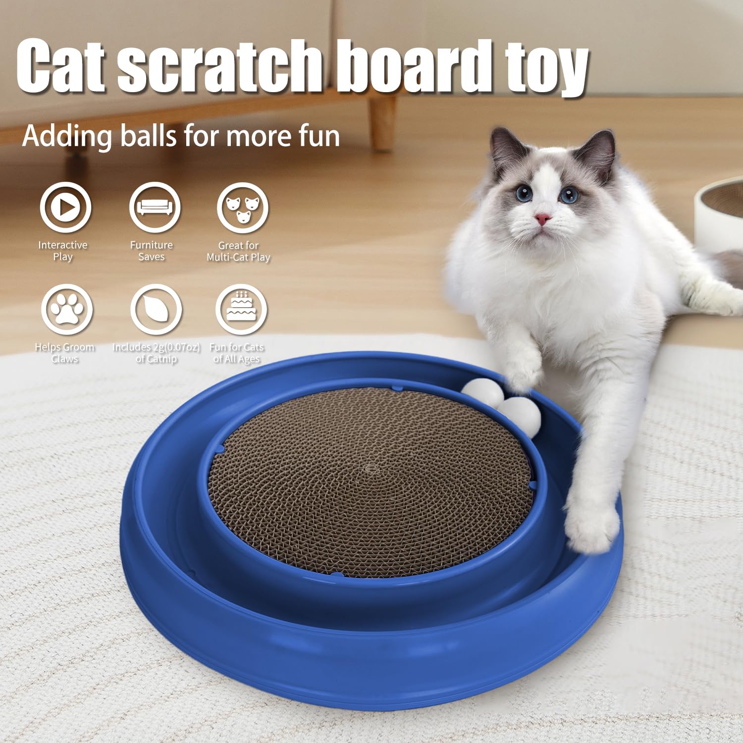 JOPOY reversible scratching pad extends life by flipping to a fresh surface.