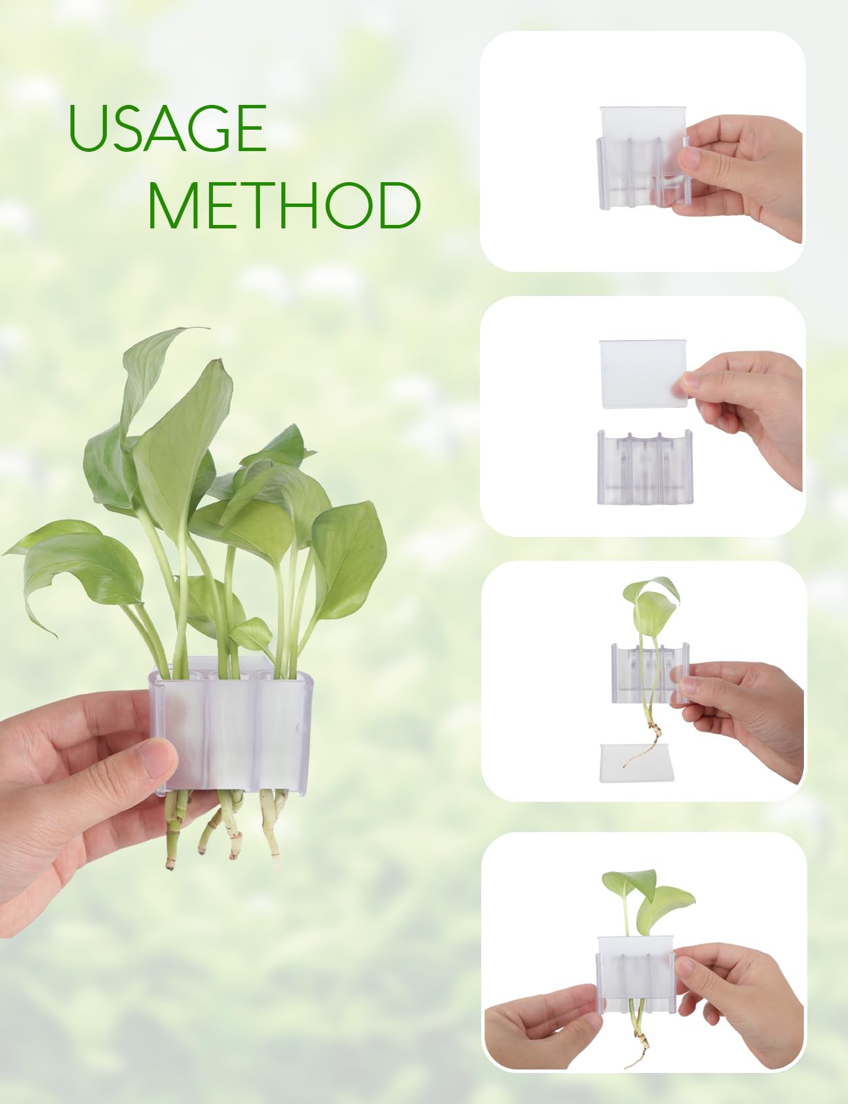 joqepy 3-hole hanging plant holder for versatile tank placement