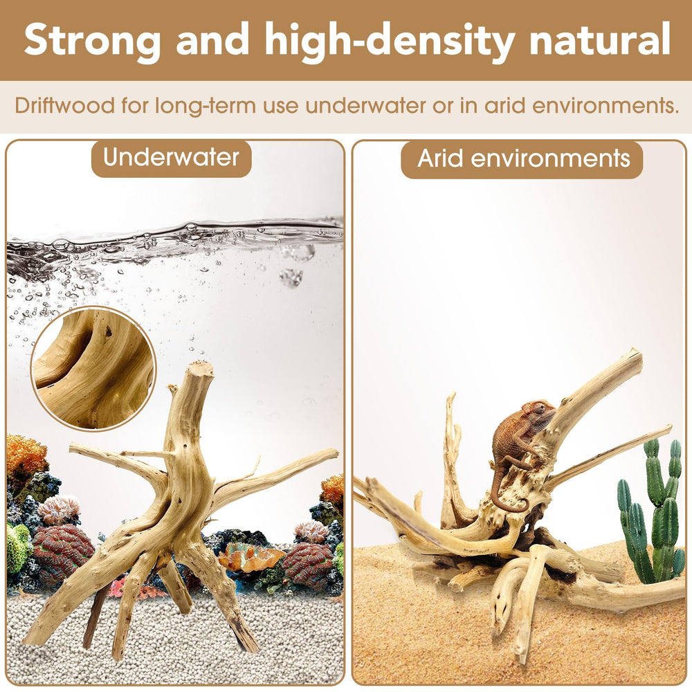 Jorewood spiderwood driftwood aquarium decor, natural texture enhances tank aesthetics and habitat feel.