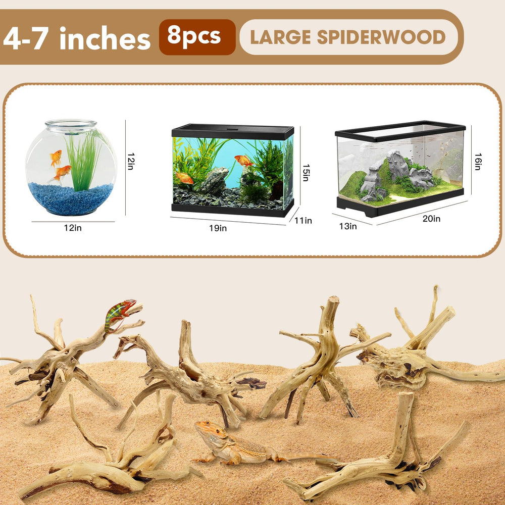 Jorewood spiderwood driftwood branch image highlights sturdy decor for large aquariums