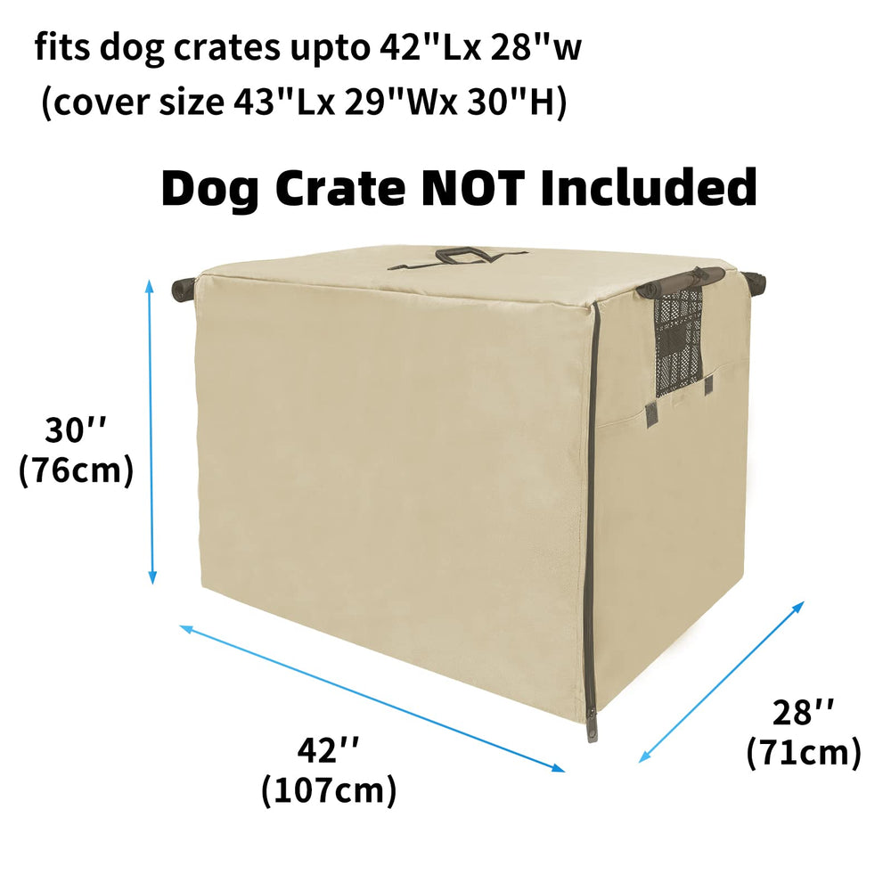 Joroamp dog kennel cover 42-inch side view demonstrates easy access and ventilation