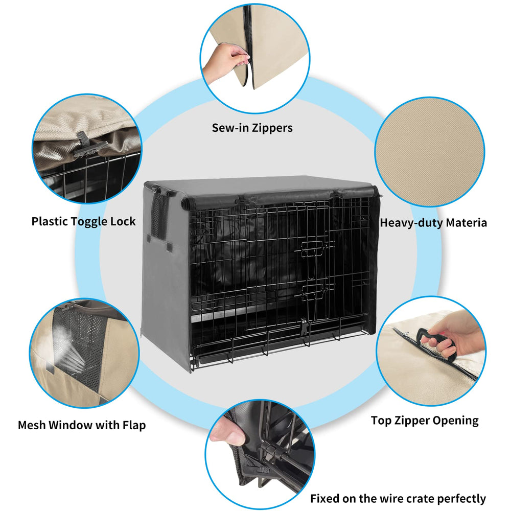Joroamp dog kennel cover 600D Oxford fabric close-up reveals durable, waterproof material