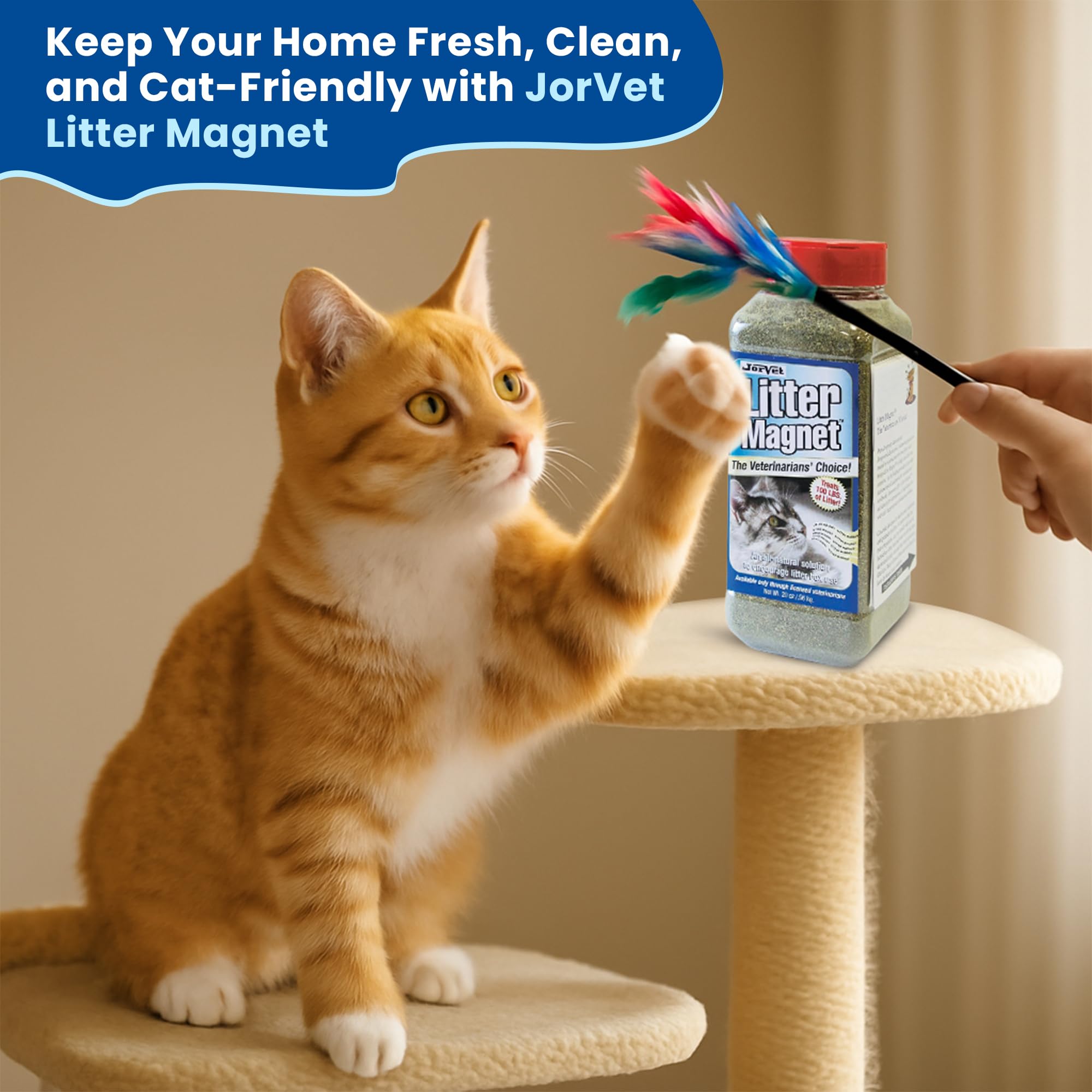 JorVet Earthy-scent formula creates inviting litter box environment.