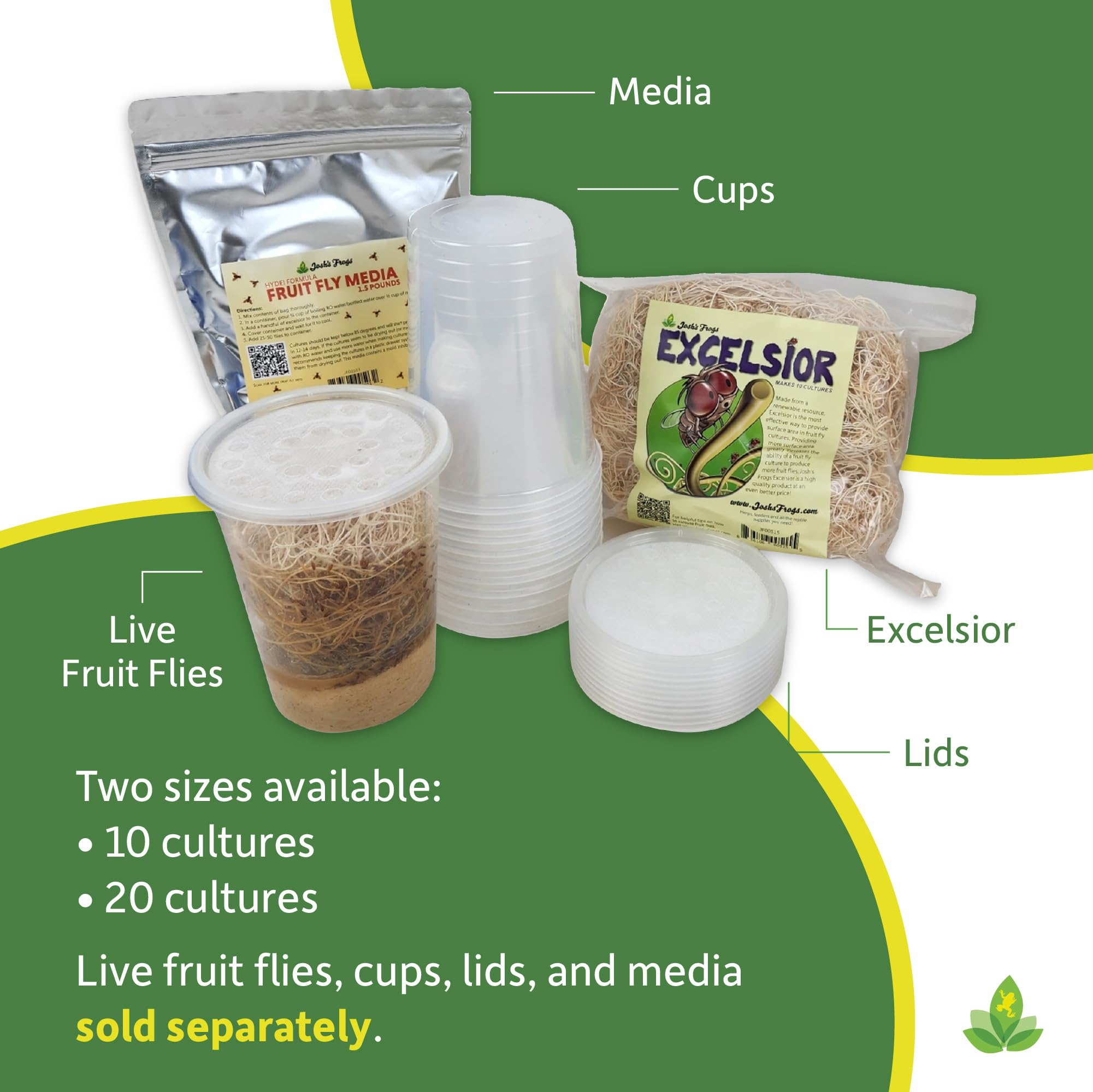Josh's Frogs Excelsior usage demo shows practical, mess-light culture maintenance.
