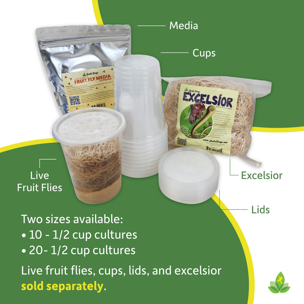 Josh's Frogs HYDEI Fruit Fly Food Media reliable source for ongoing cultures