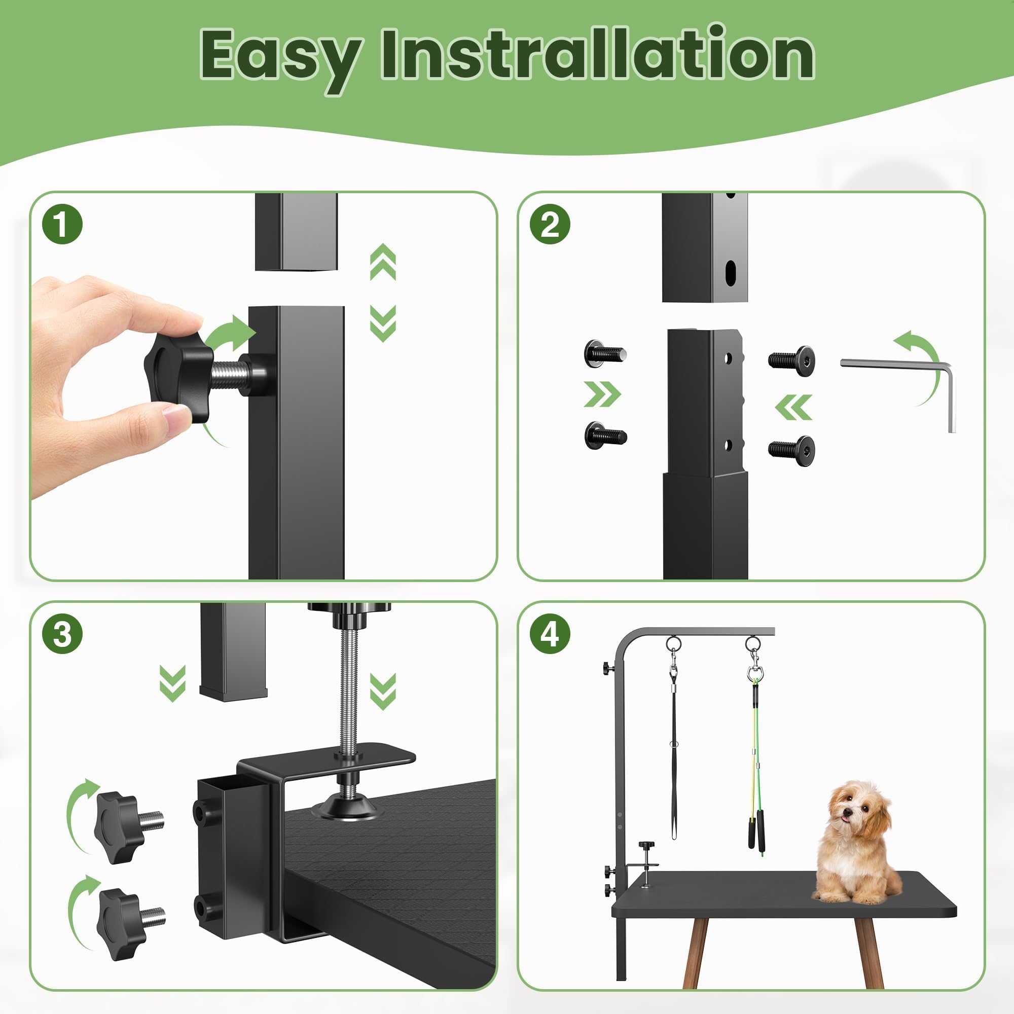 Josmimic included leash and hammock create a convenient grooming kit