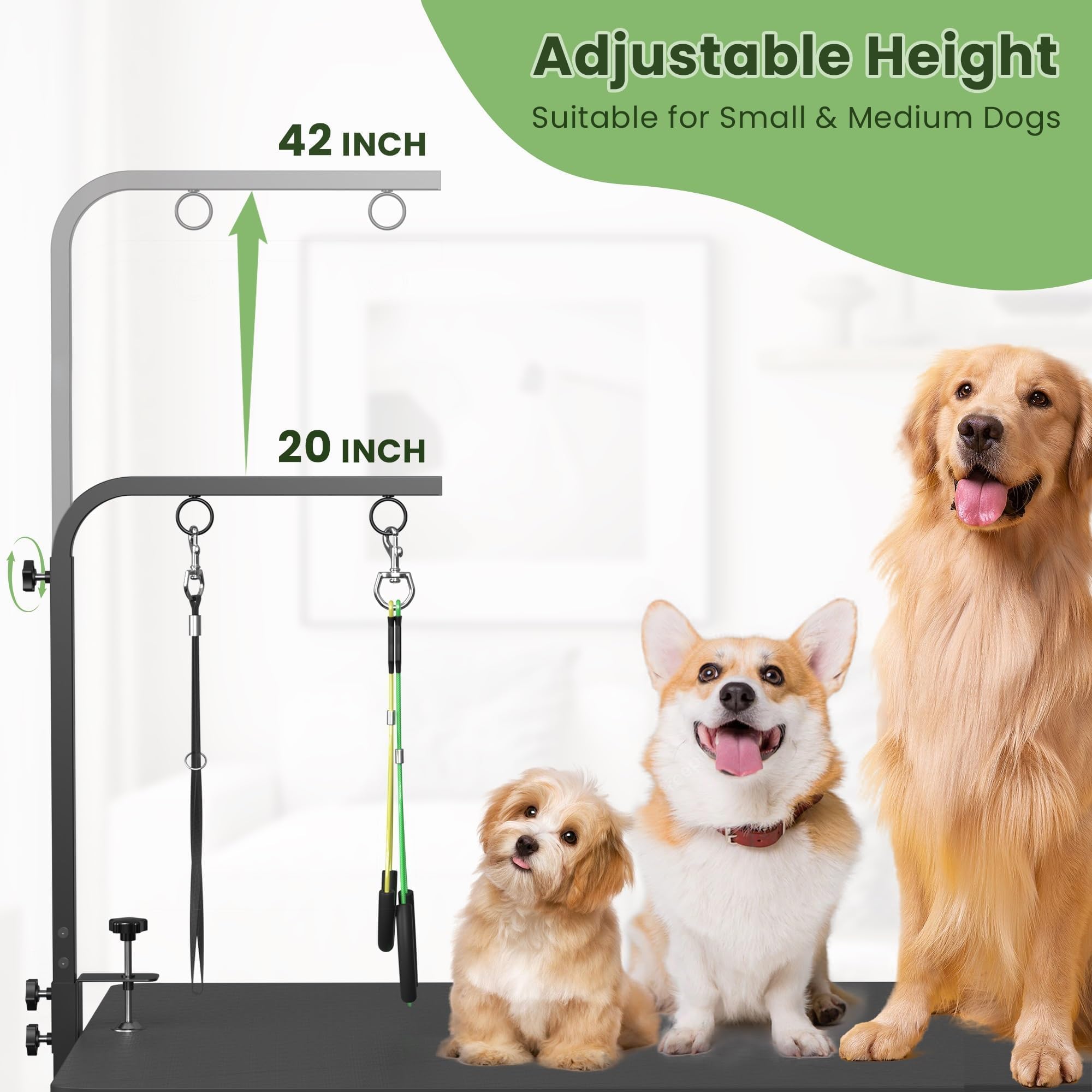 Josmimic hammock and haunch holders provide gentle restraint during trims