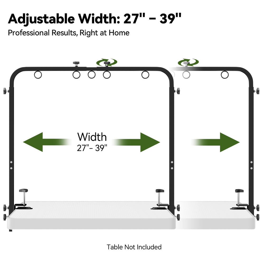 Josmimic table-stability clamp grips up to 2.76 inches for wobble-free use.