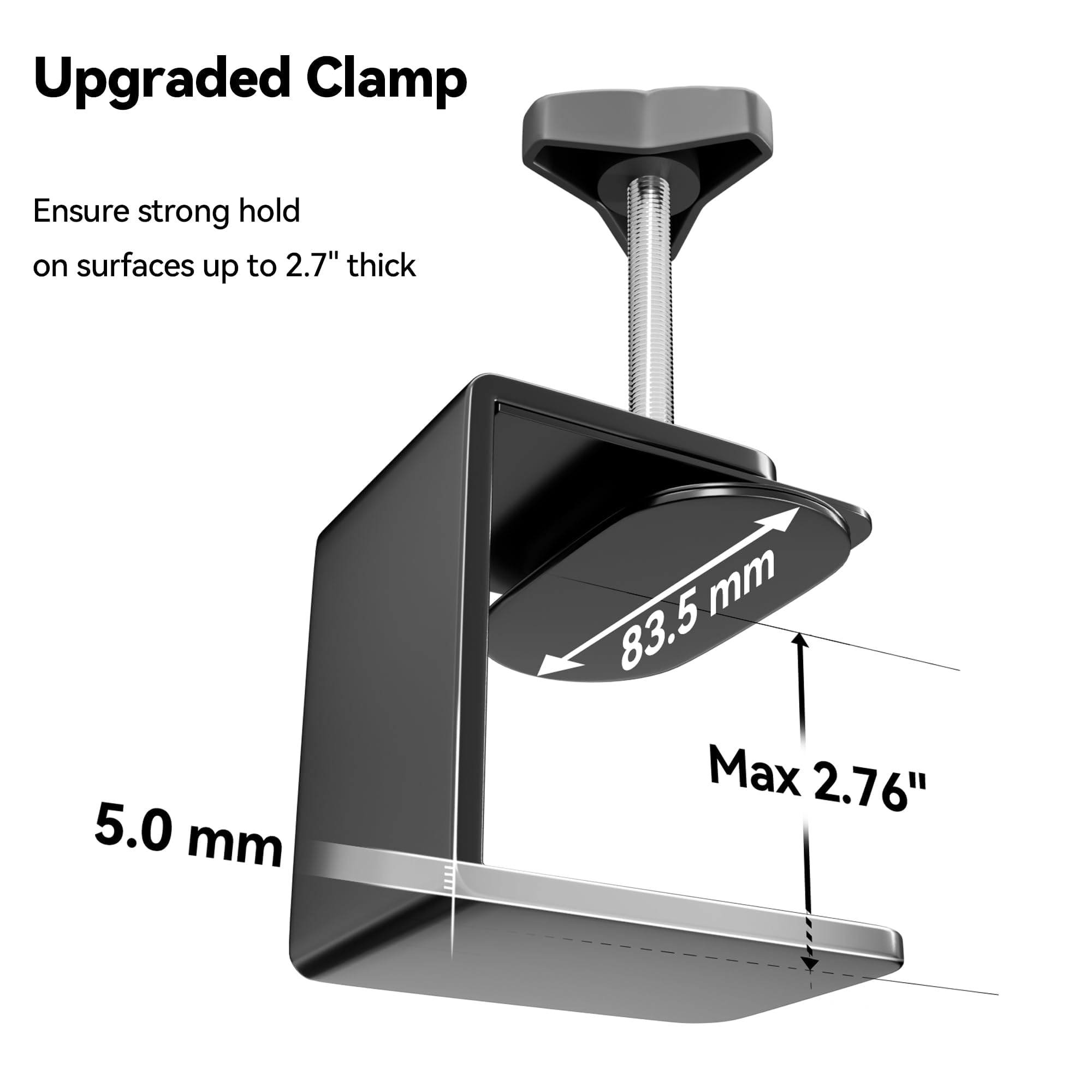 Josmimic foldable grooming arm stores compactly between sessions.