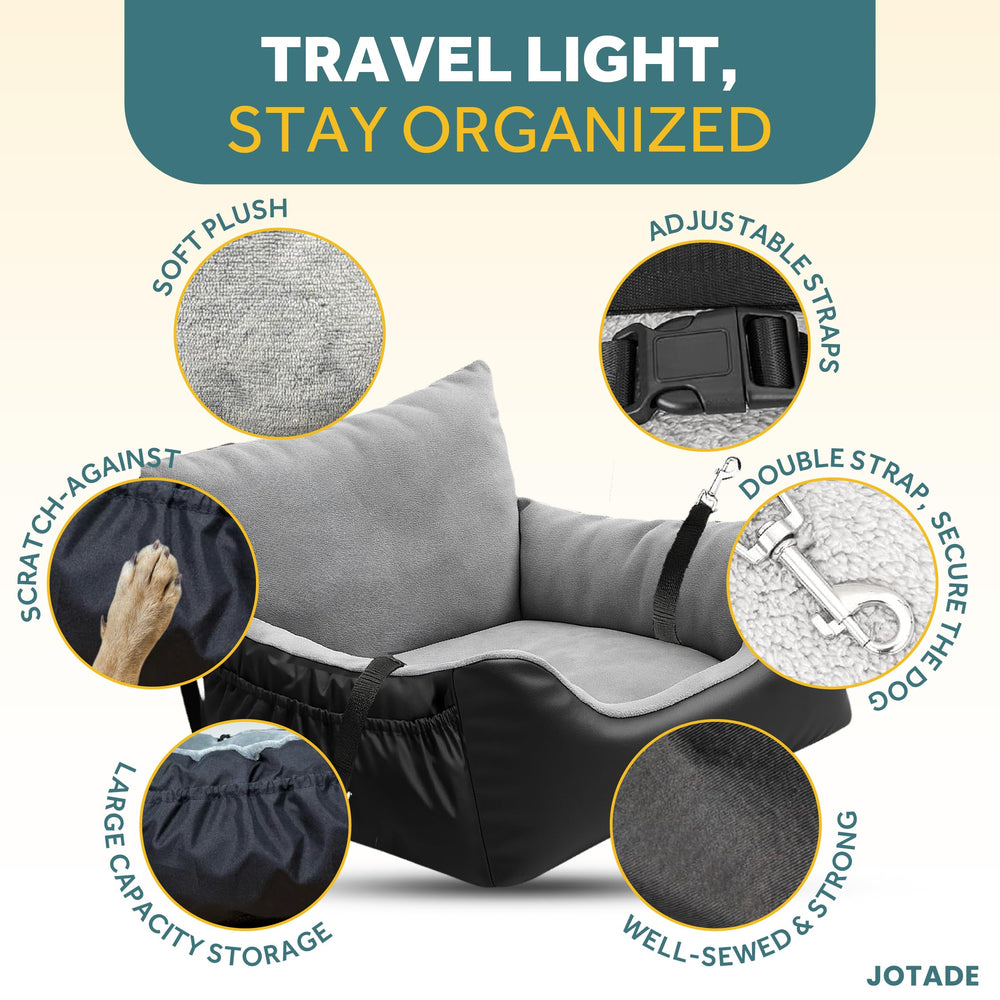 JOTADE front or back seat compatibility helps maintain pet calm on drives.
