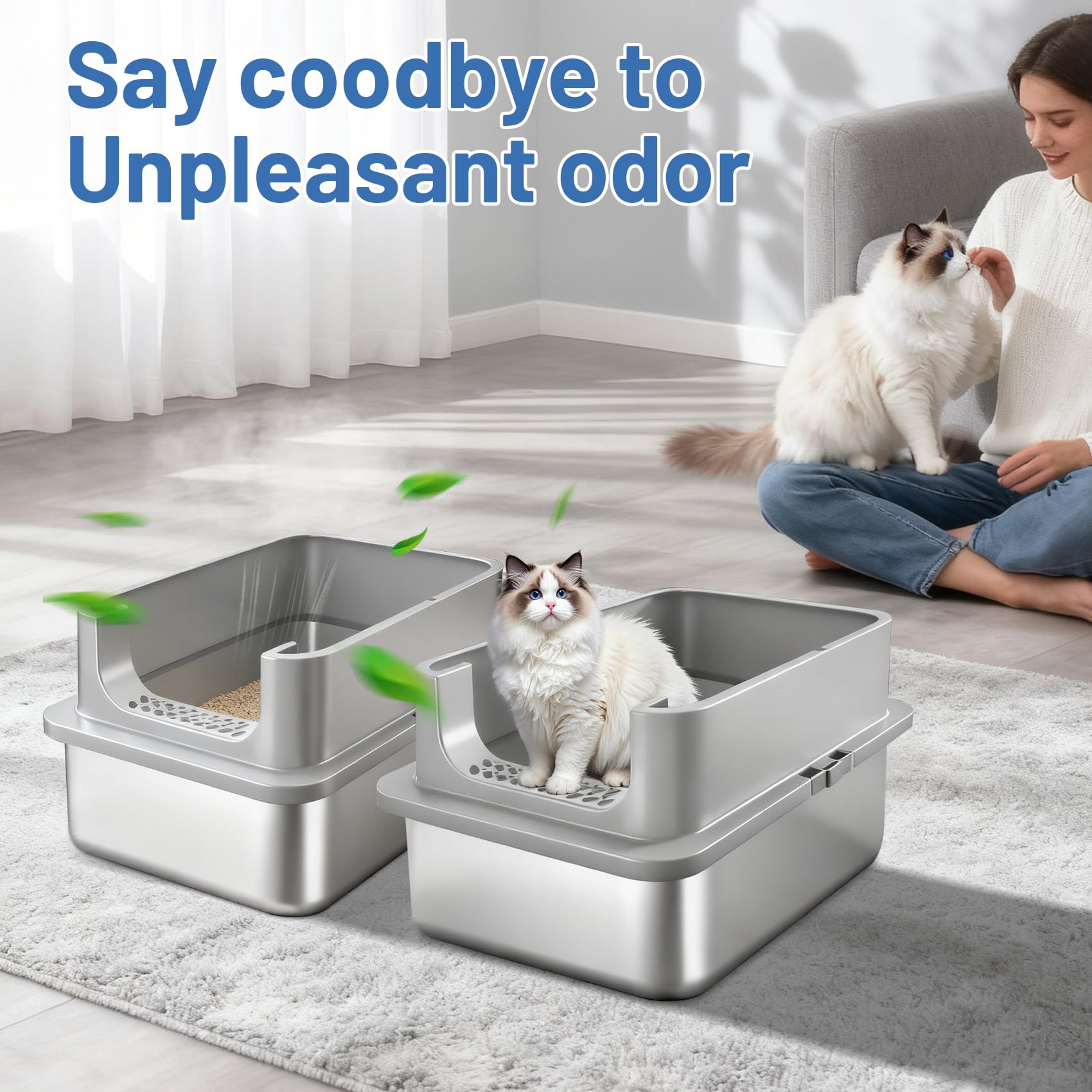 Jotesnew two-box design supports space separation in multi-cat homes.