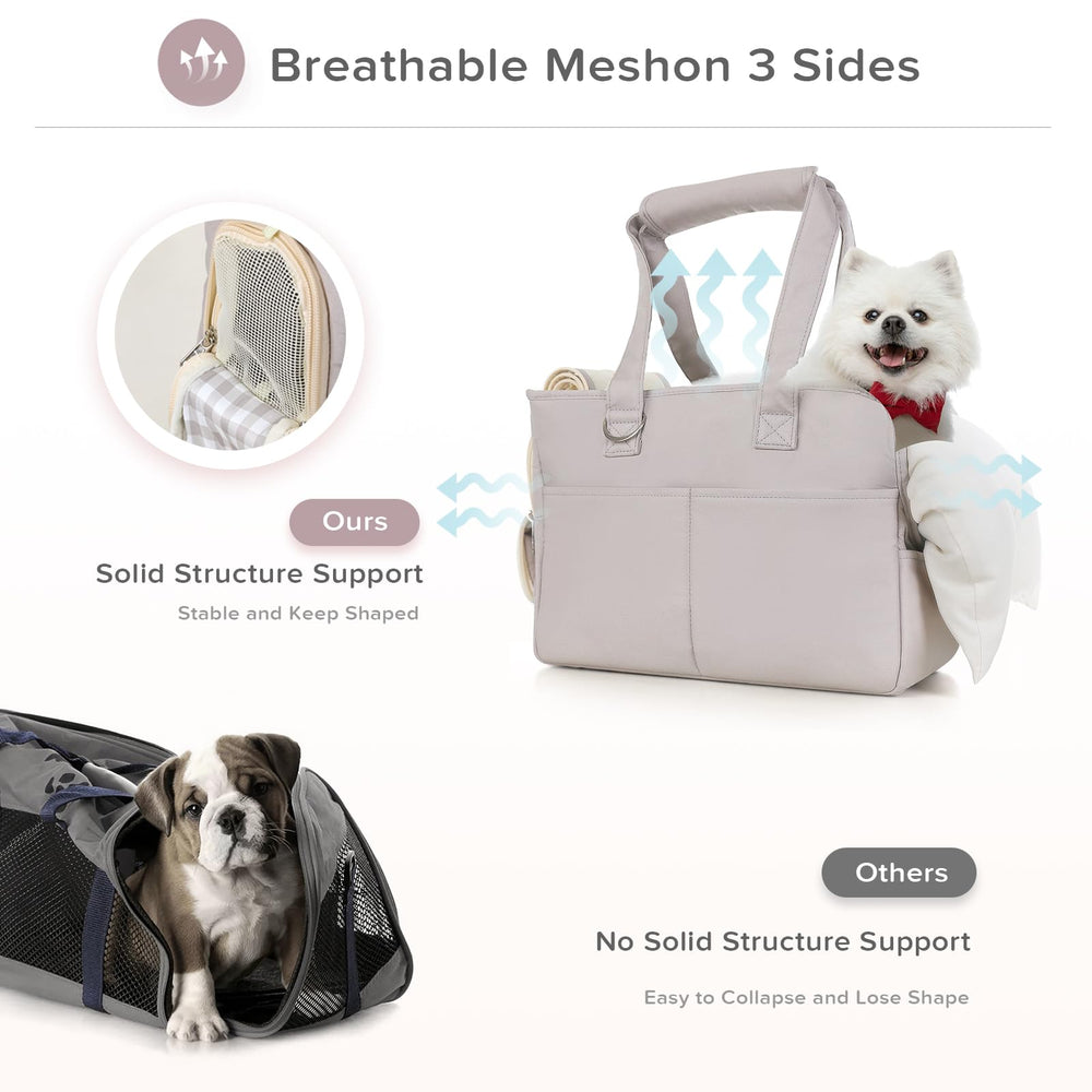 JourCraf dog purse carrier lightweight design weighs about 1.6 pounds.
