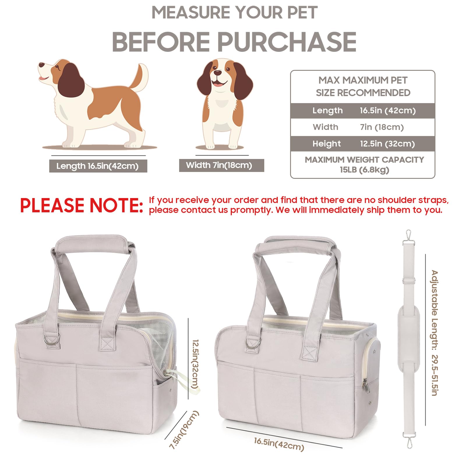 JourCraf dog purse carrier side mesh ventilation lets pets see surroundings.