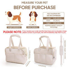 JourCraf dog purse carrier side pocket open highlights six exterior pockets for essentials