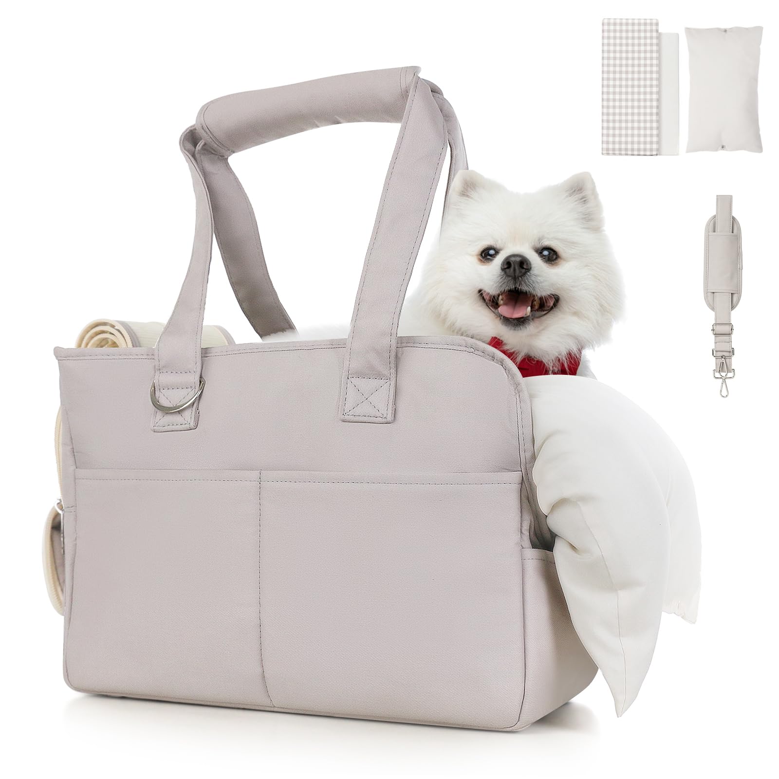 JourCraf dog purse carrier top mesh ventilation enhances pet comfort and visibility.