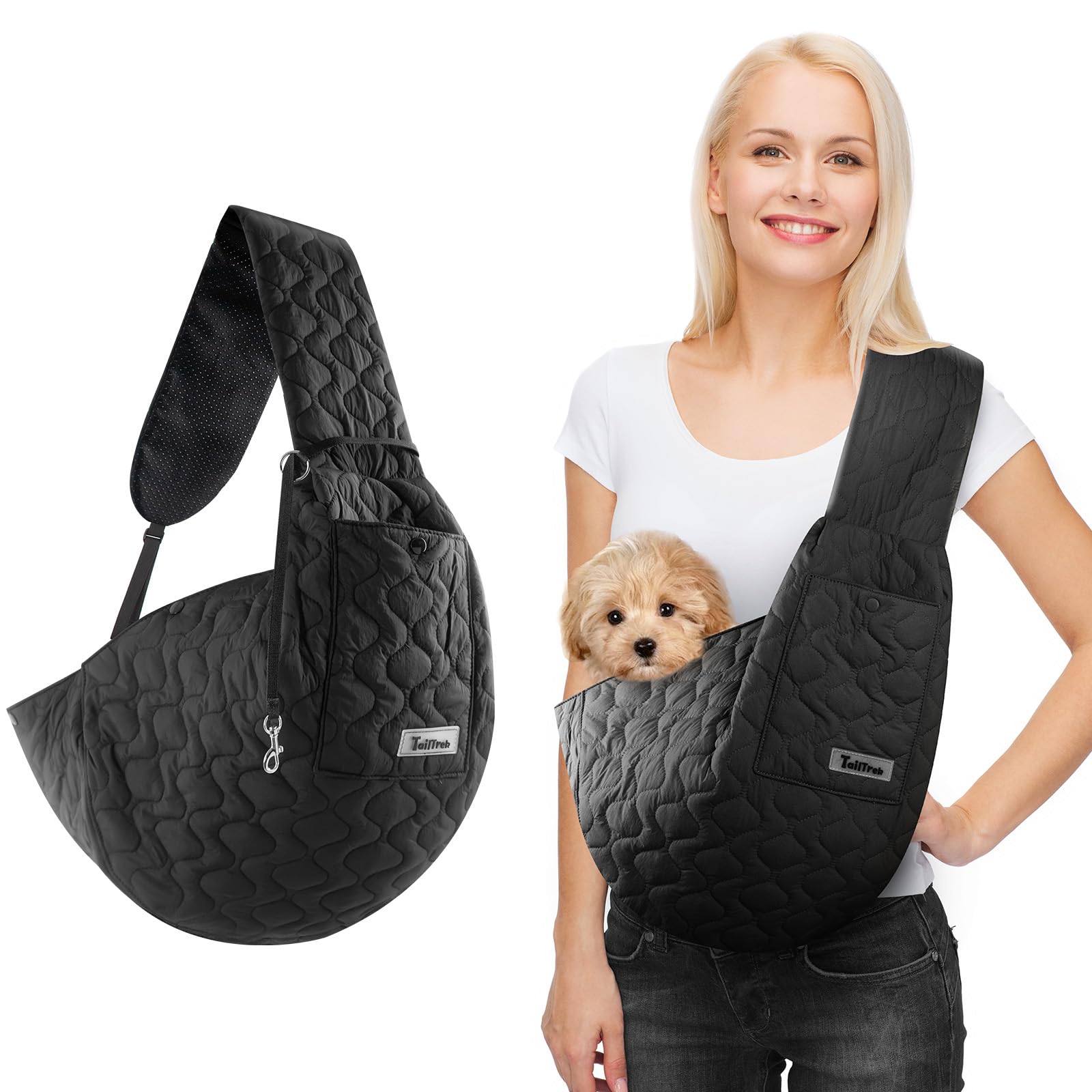 JourCraf dog sling soft carrier with breathable fabric for comfortable walks