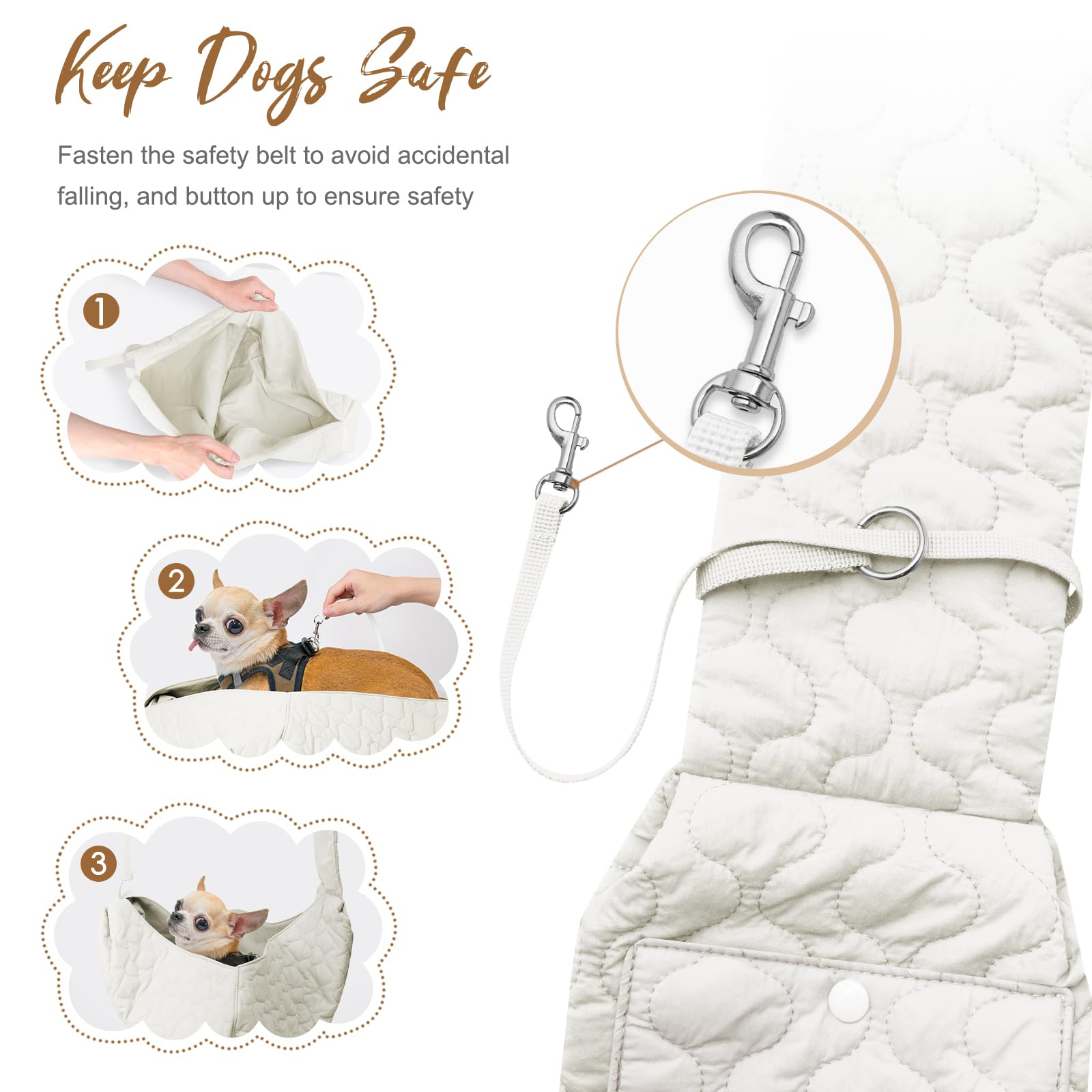 JourCraf Dog Sling soft cotton material keeps pets cool and comfortable.