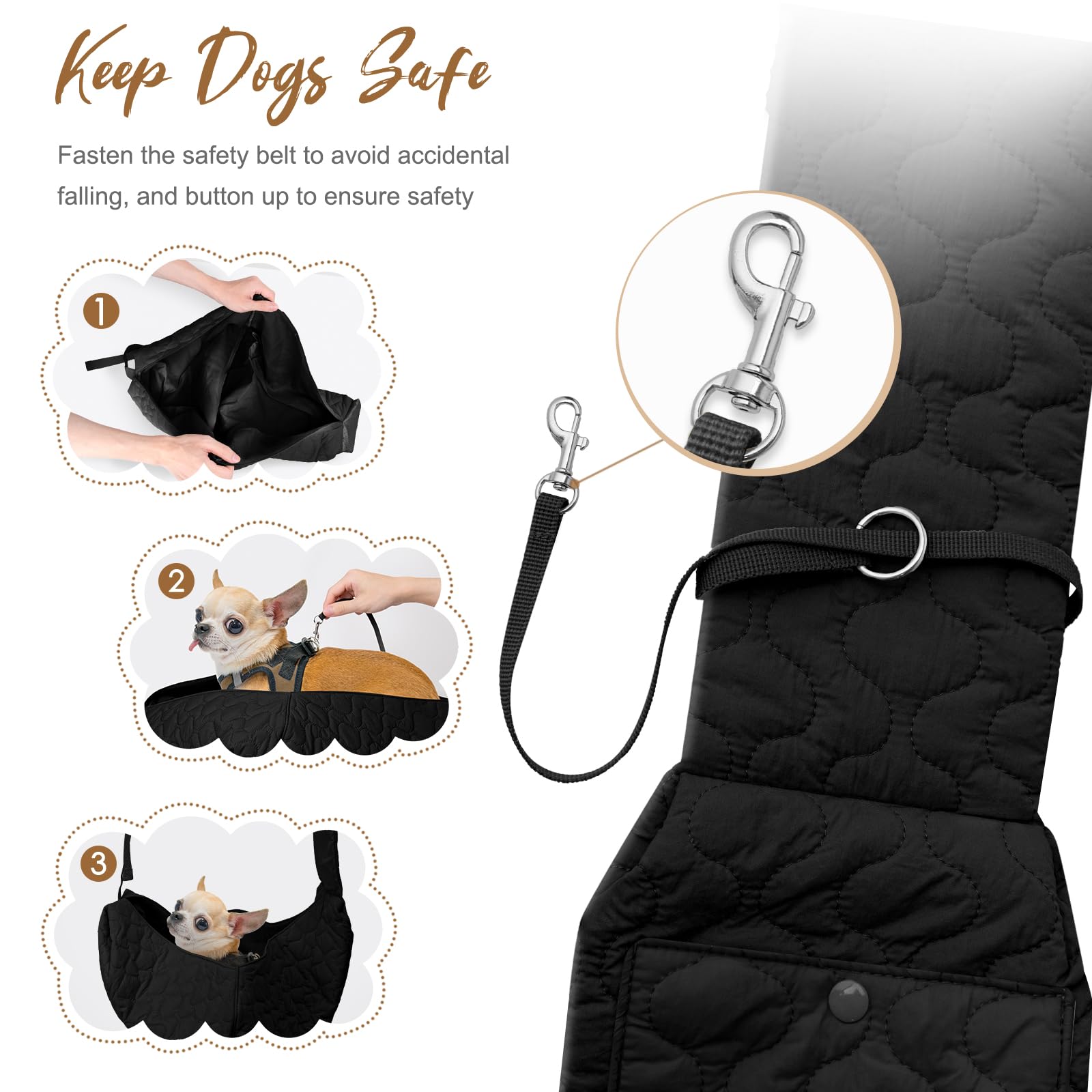 JourCraf non-slip shoulder strap keeps the carrier secure during activities