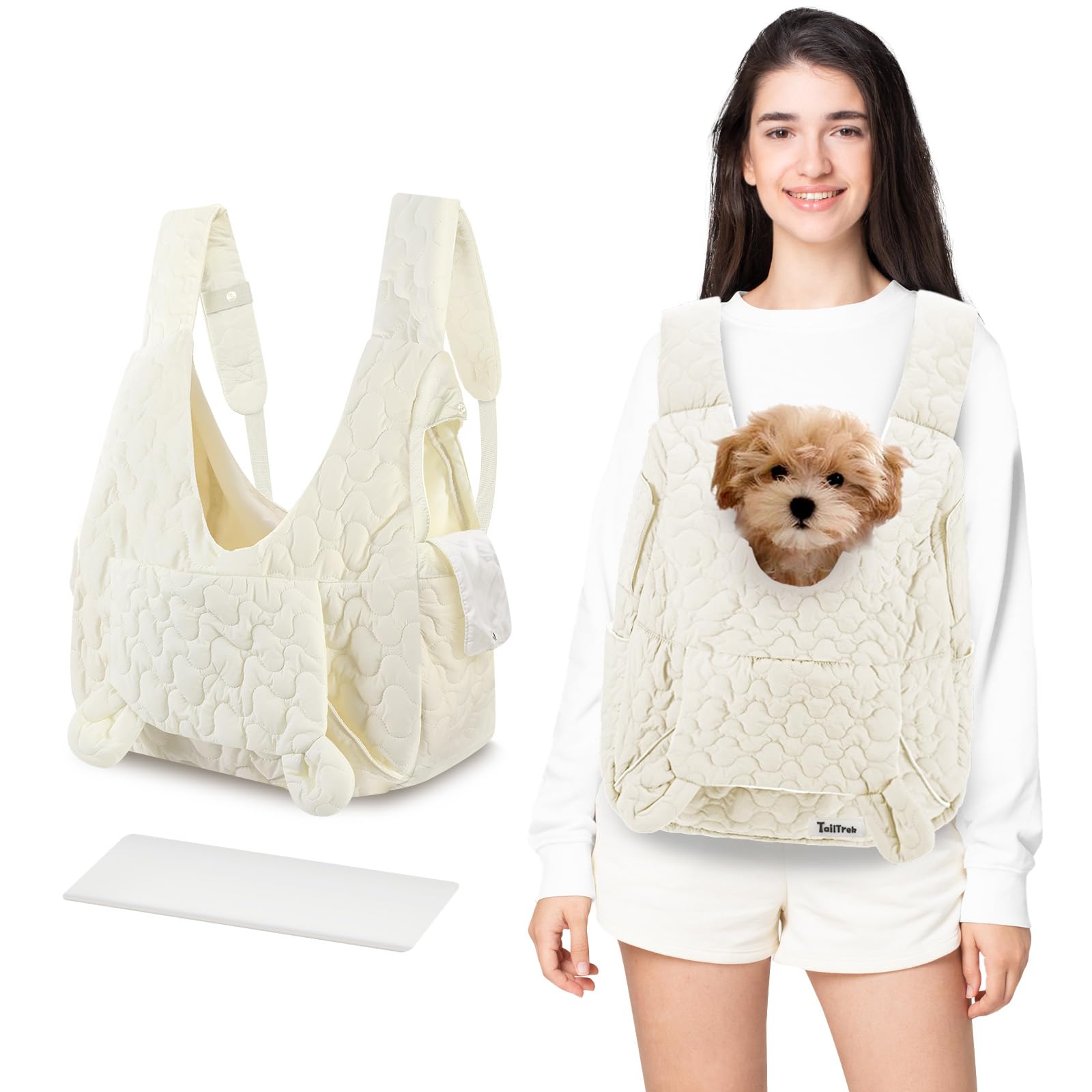JourCraf Pet Carrier Backpack front view highlights travel-ready accessibility for small pets.