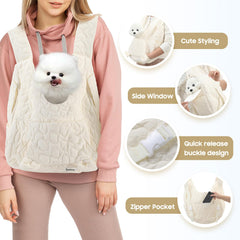 JourCraf Pet Carrier Backpack interior with soft padding for comfortable rides.