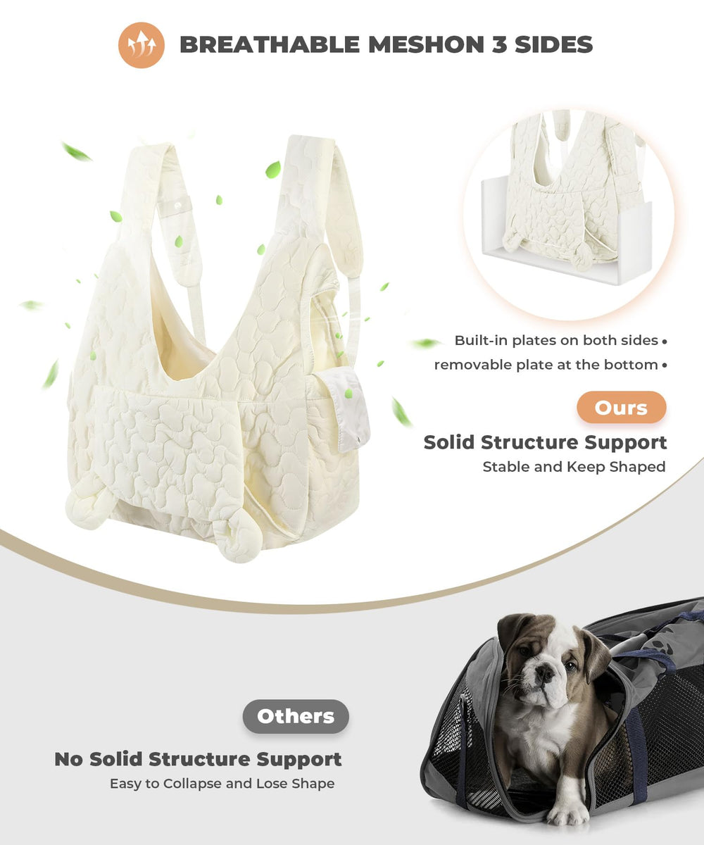 JourCraf Pet Carrier Backpack removable bottom pad for easy cleaning and comfort.
