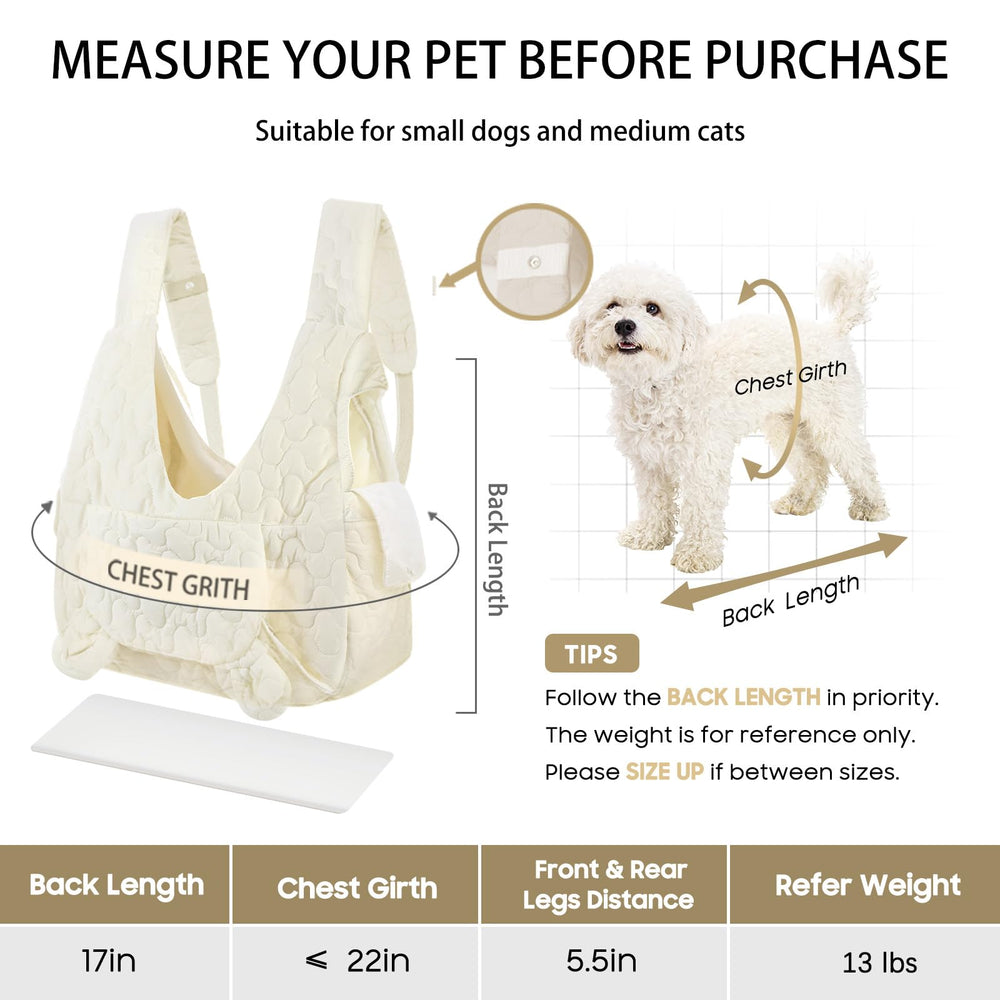 JourCraf Pet Carrier Backpack side view shows compact profile for on the go walks.