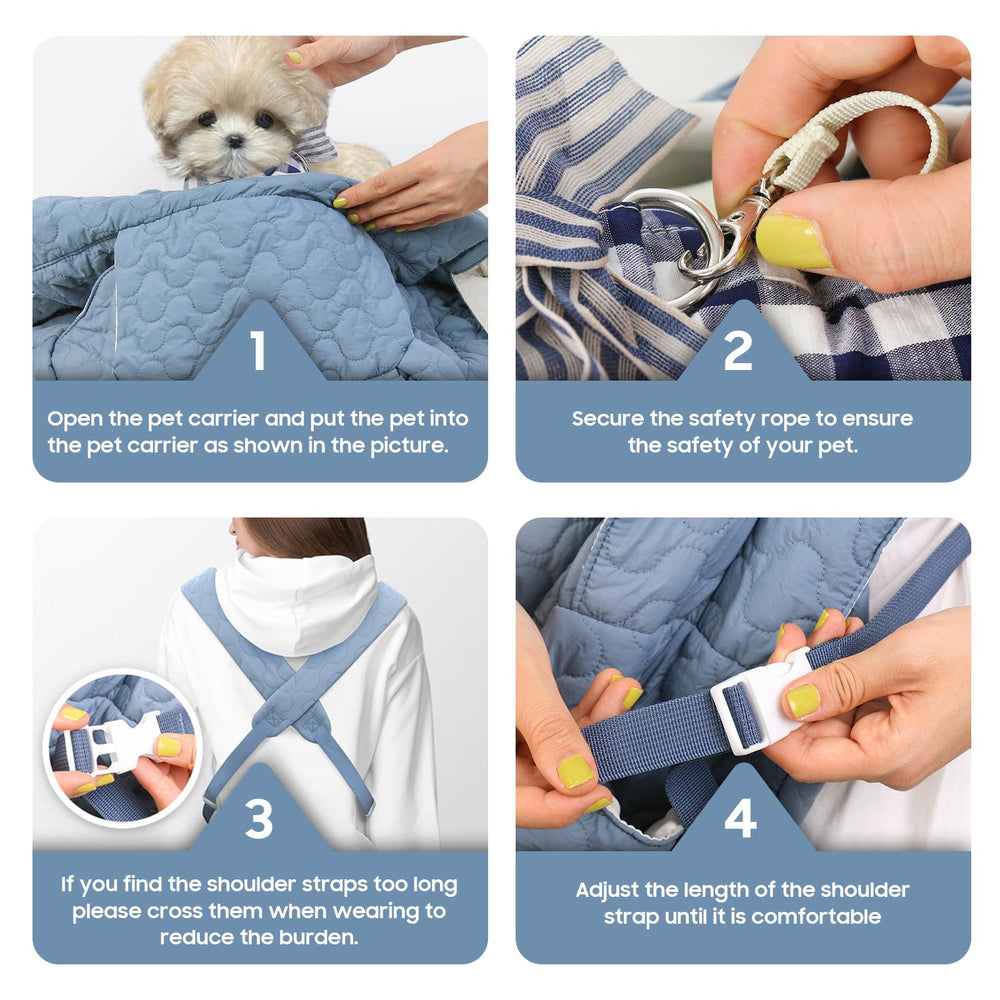 JourCraf Pet Carrier Backpack top window and peek-a-boo sides for ventilation.