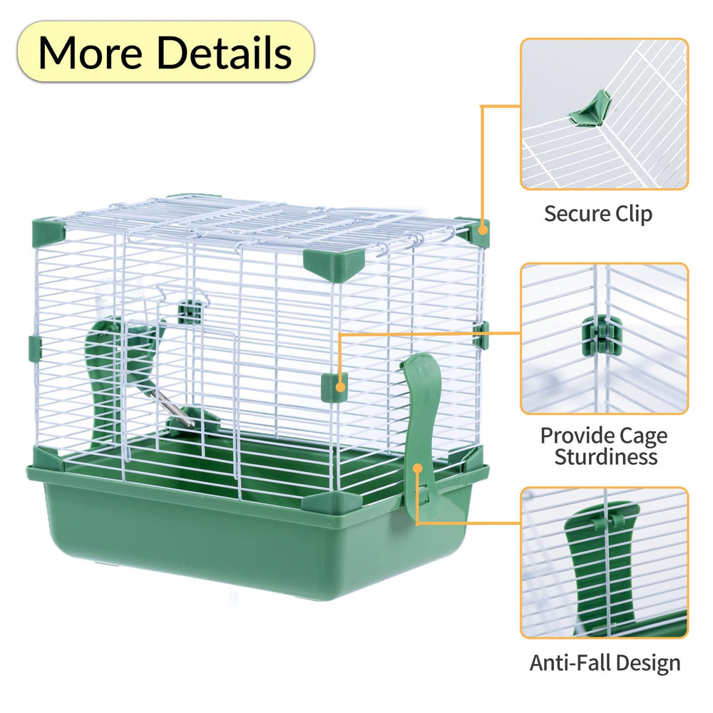 JOUSONTY 11-inch travel hamster carrier leak-proof tray keeps surfaces clean.