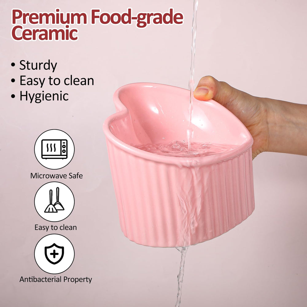 JOUTYFOR heavy ceramic base prevents sliding during mealtime