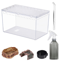 JoviQ Reptile PC Terrarium front view shows a clear, durable habitat for observation