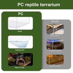 JoviQ Reptile PC Terrarium inside view showcases clear visibility and secure habitat